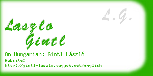 laszlo gintl business card